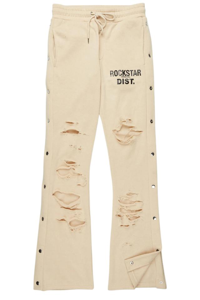 Chance Beige Baggy Snap Button Pant Male Product Image