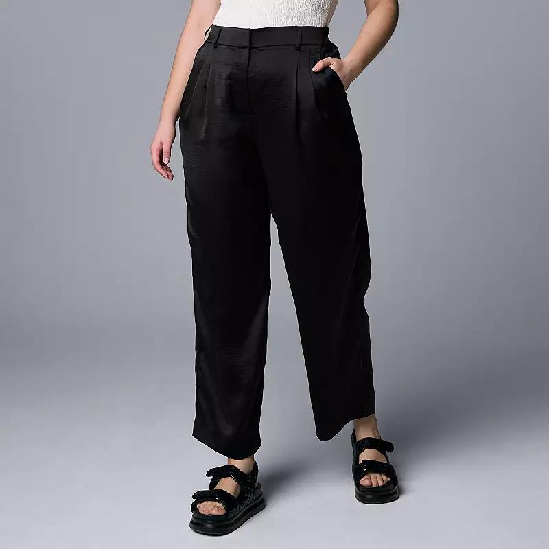 Womens Simply Vera Vera Wang High Rise Effortless Ankle Trousers Product Image