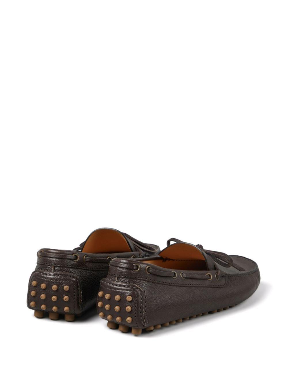 Driver Leather Loafers In Brown Product Image