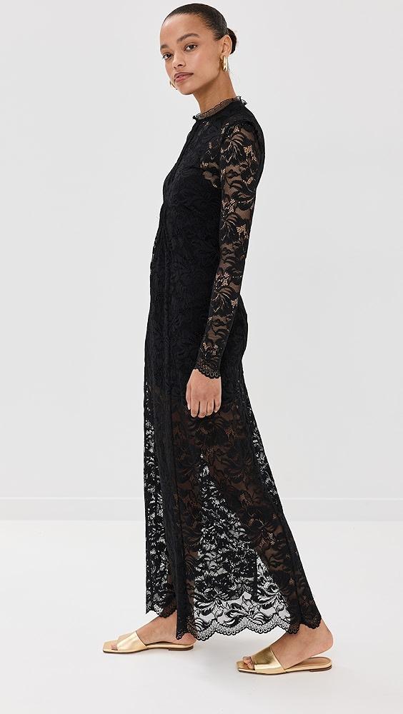 rabanne Long Dress in Lace | Shopbop Product Image