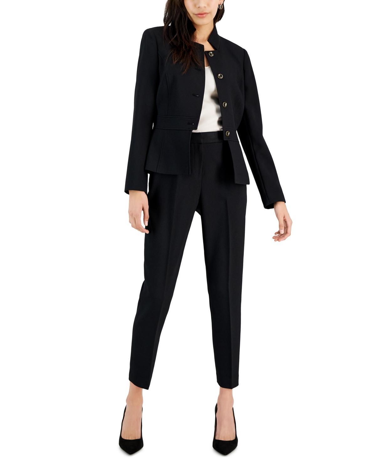 Tahari Asl Womens Stand Collar Button-Front Pantsuit Product Image