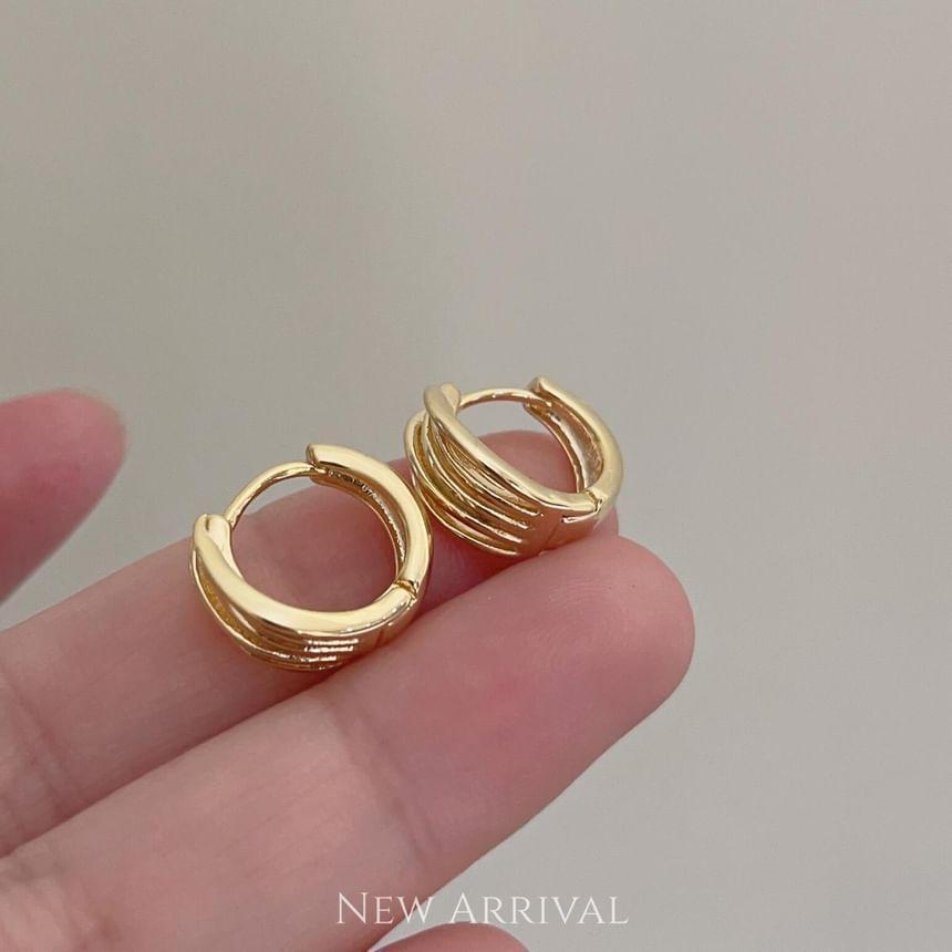 Alloy Hoop Earrings Product Image