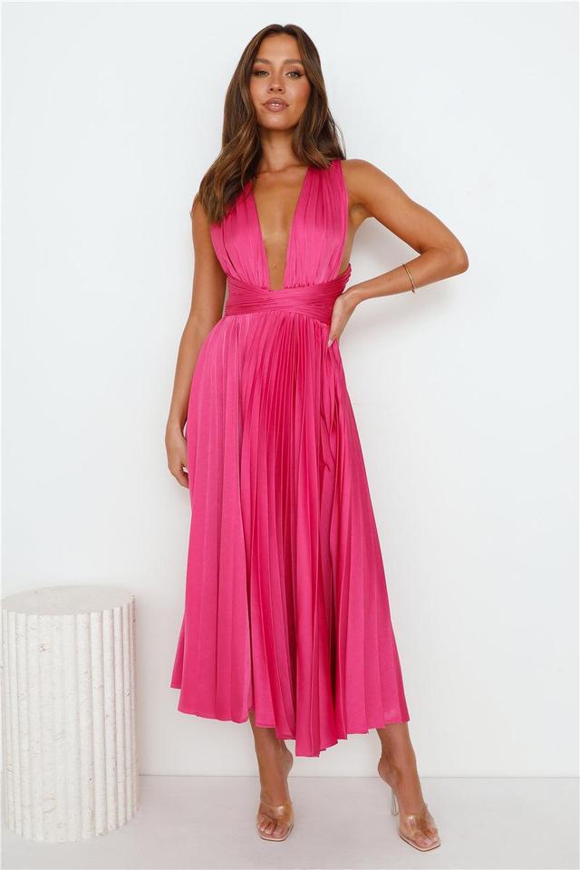 Prime Asset Maxi Dress Hot Pink Product Image