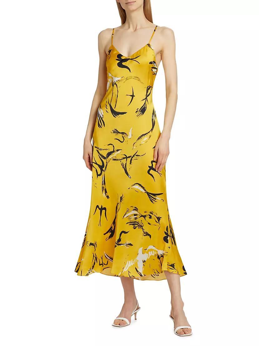 Bias-Cut Silk Satin Slipdress Product Image