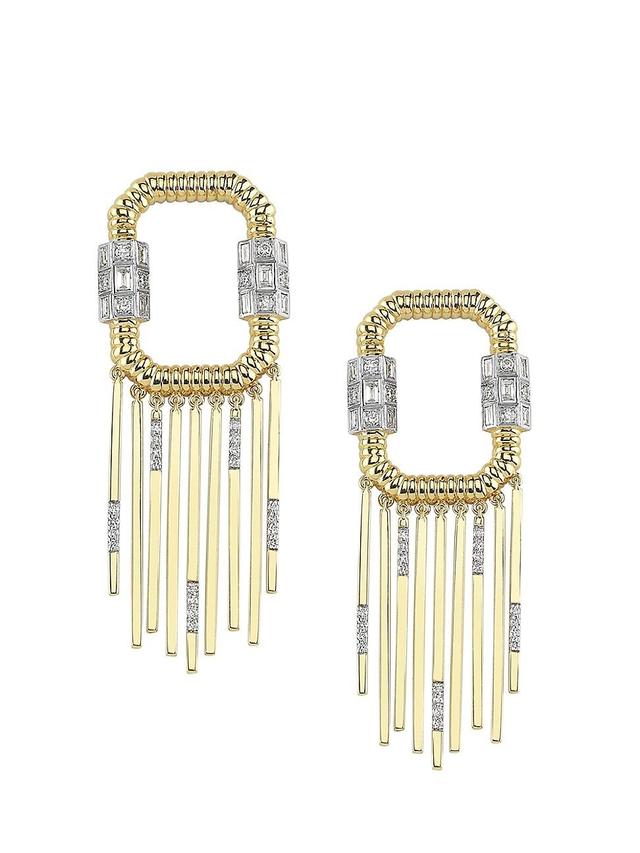 Womens Vibe 14K Gold & Diamond Drop Earrings Product Image