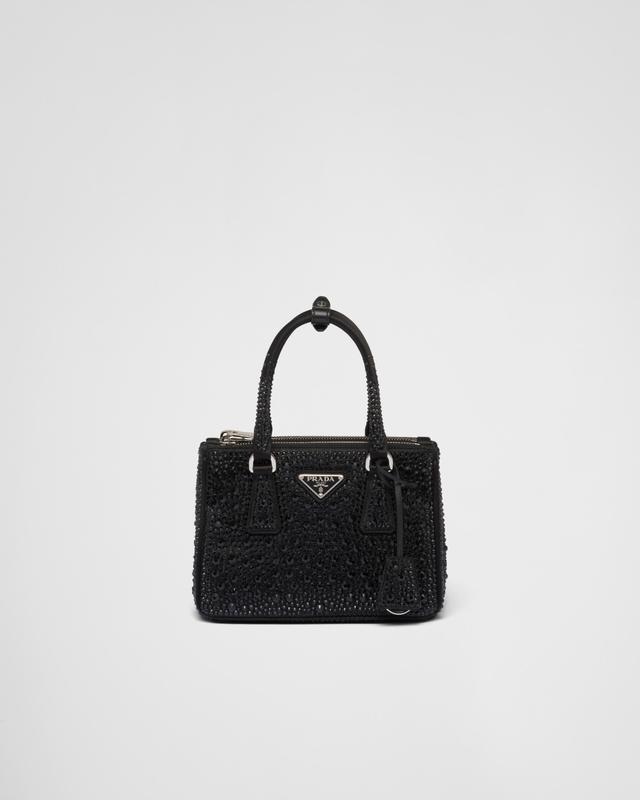 Prada Galleria satin mini-bag with crystals Product Image