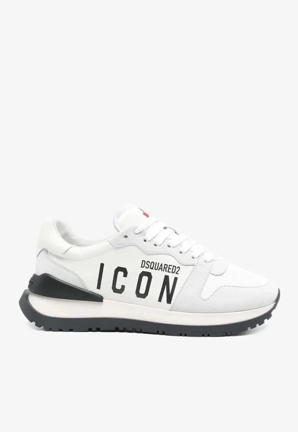 DSQUARED2 White Icon Low Top Sneakers Product Image