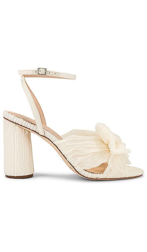 Loeffler Randall Camellia Pleated Bow Heel in White. - size 9.5 (also in 10, 6, 6.5, 7, 7.5, 8, 8.5, 9) Product Image