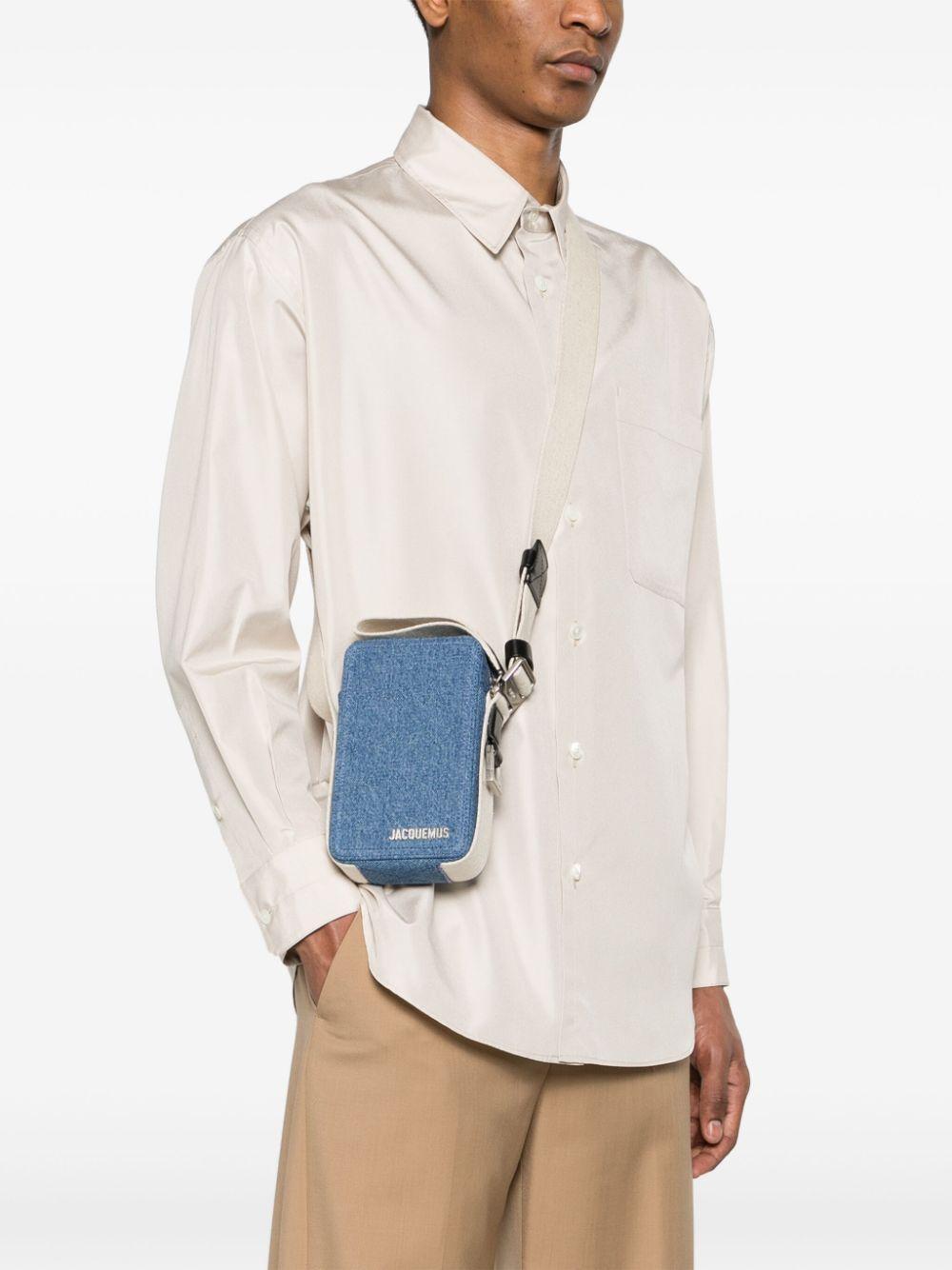 JACQUEMUS La Cuerda Vertical Messenger Bag In Blue Product Image