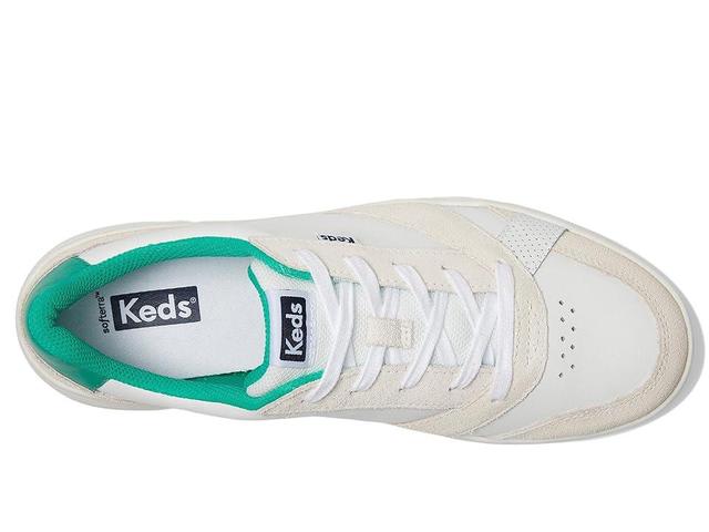 Womens Keds The Court Sneaker - White / Green Product Image