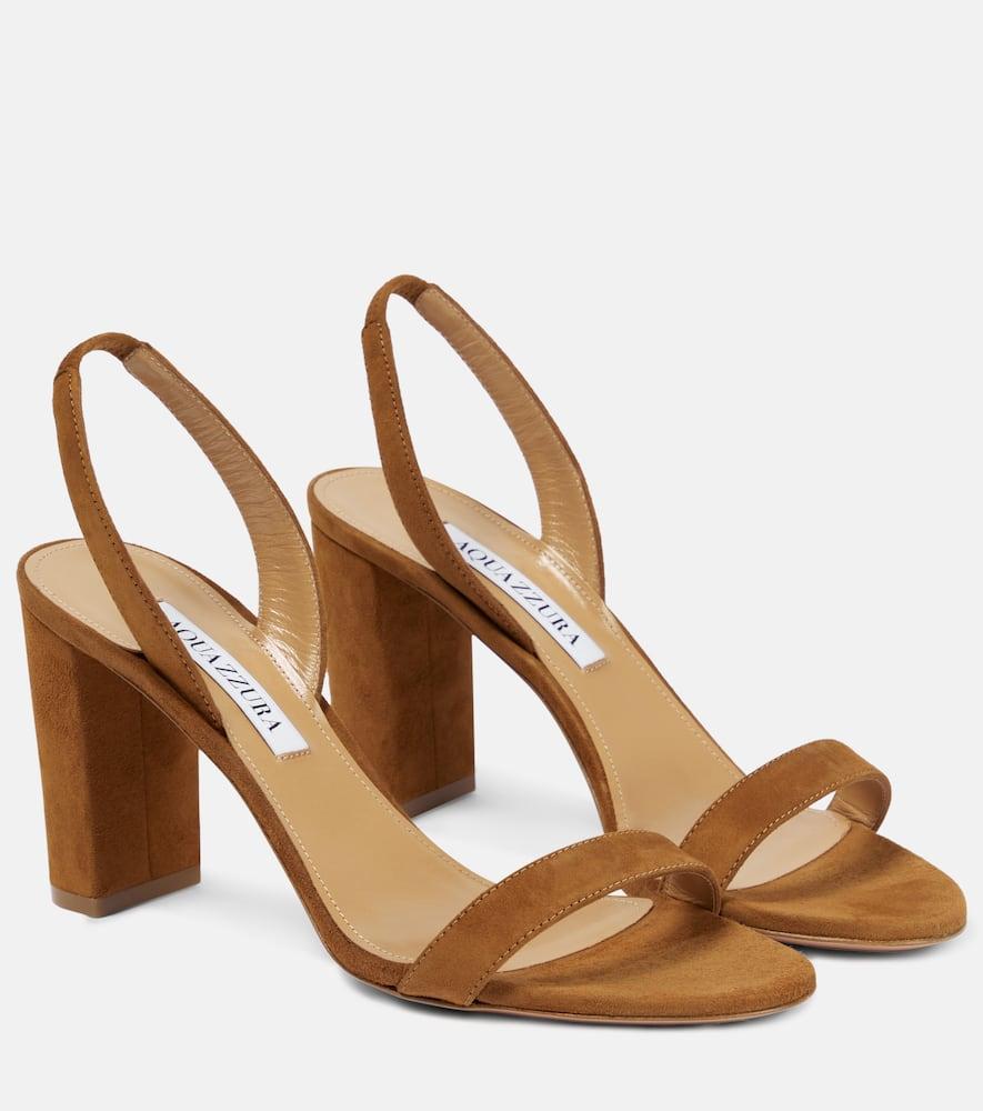 So Nude Block Suede Sandals In Brown product image