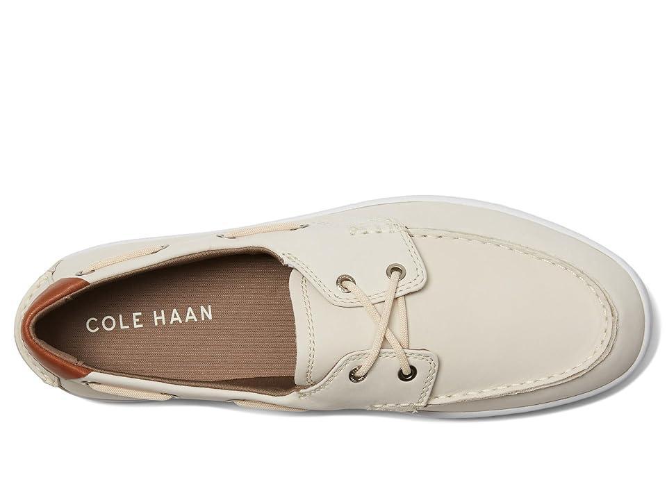 Cole Haan Nantucket Boat Shoe (Whitecap Grey Nubuck/Optic White) Men's Lace-up Boots Product Image