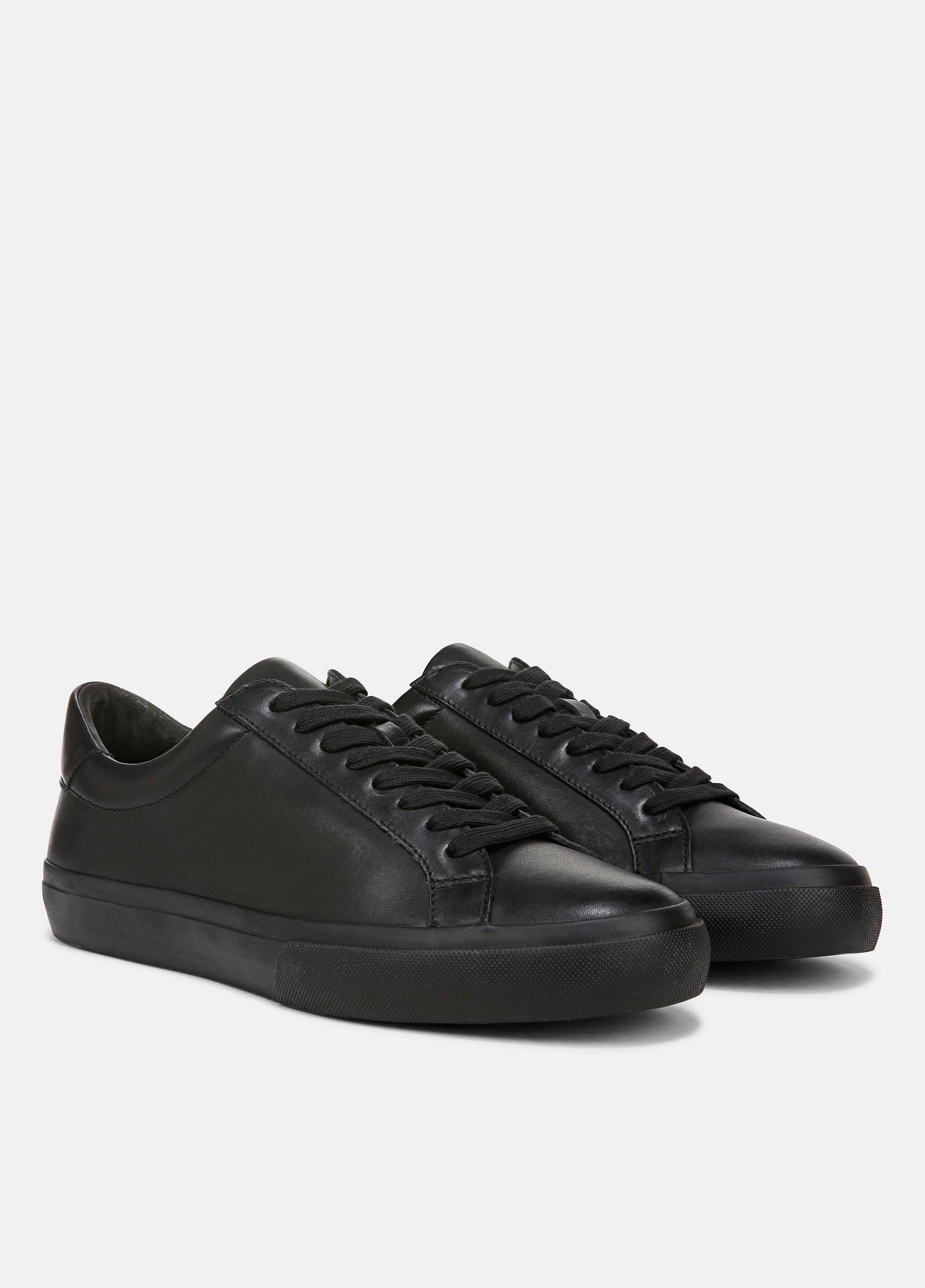 Mens Fulton Leather Sneaker, Black/black, Size 8.5 Vince Product Image