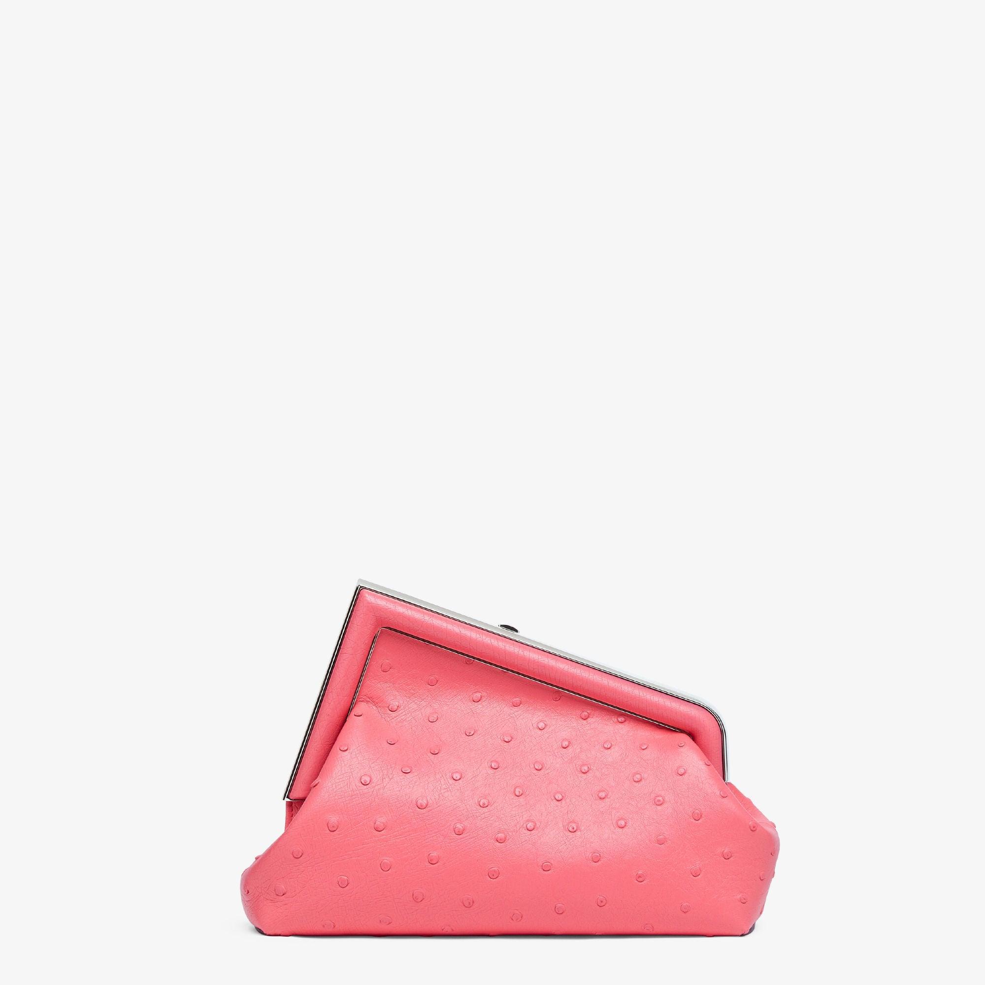 Fendi First SmallPink ostrich leather bag Product Image