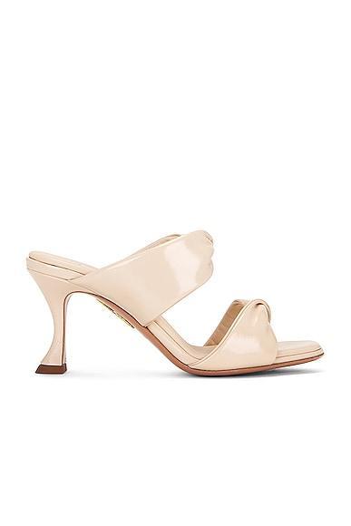 Aquazzura Twist 75 Sandal in Beige Product Image