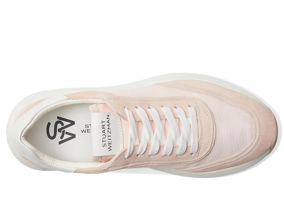 Stuart Weitzman Glide Lace-Up Sneaker (Powder/White) Women's Shoes Product Image