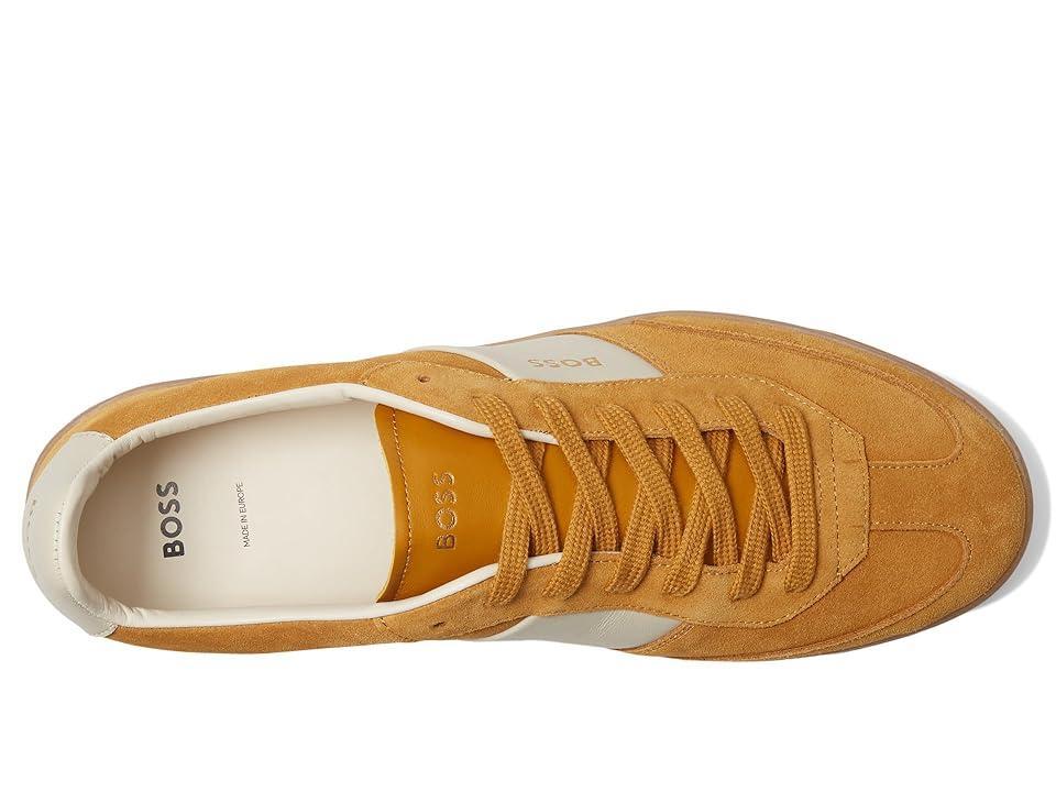 BOSS Suede Leather Block Low Profile Sneakers (Open ) Men's Shoes Product Image