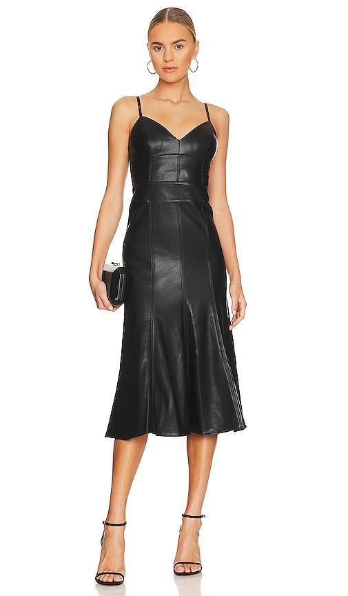 Faux Leather Midi Dress Product Image