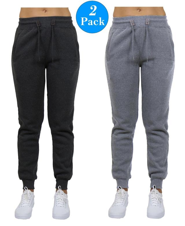 Galaxy by Harvic Womens Slim Fit Heavy Weight Fleece Lined Joggers - 2 Pack - Heather Gray Product Image