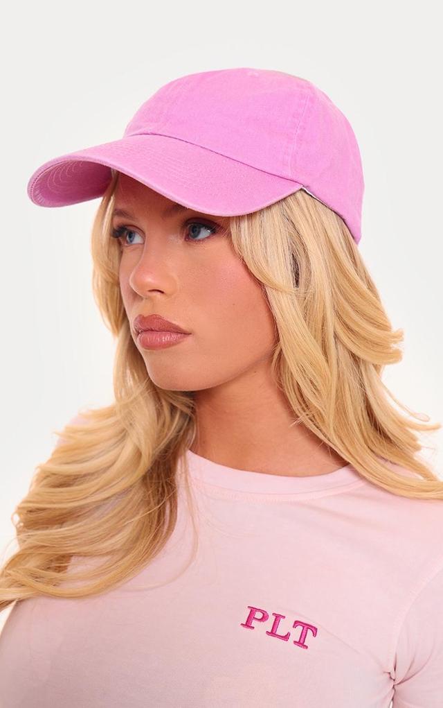 Pink Washed Denim Cap Product Image