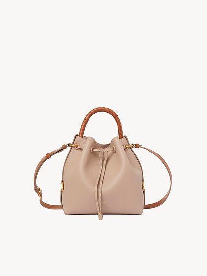 Marcie bucket bag in grained leather Product Image