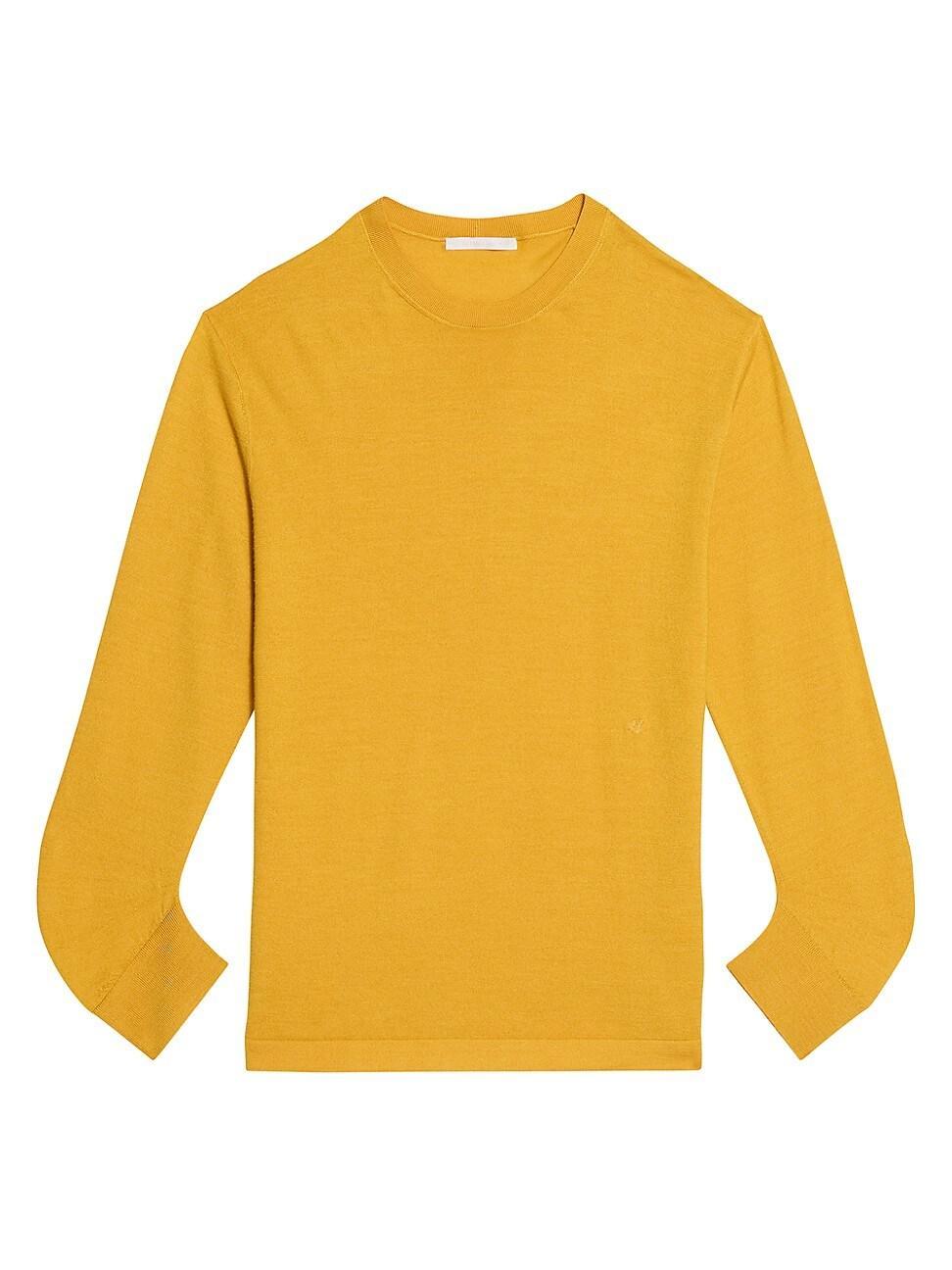 Mens Wool & Silk-Blend Crewneck Sweater Product Image