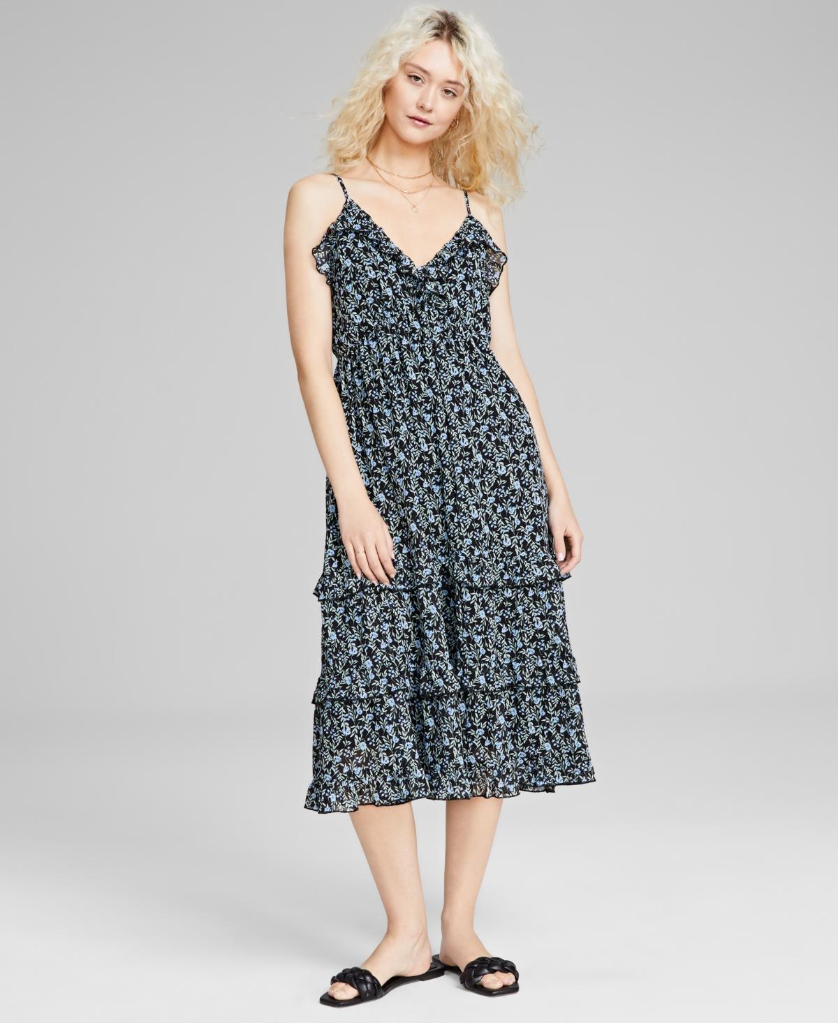 And Now This Womens Tiered-Ruffle Sleeveless Midi Dress, Created for Macys Product Image