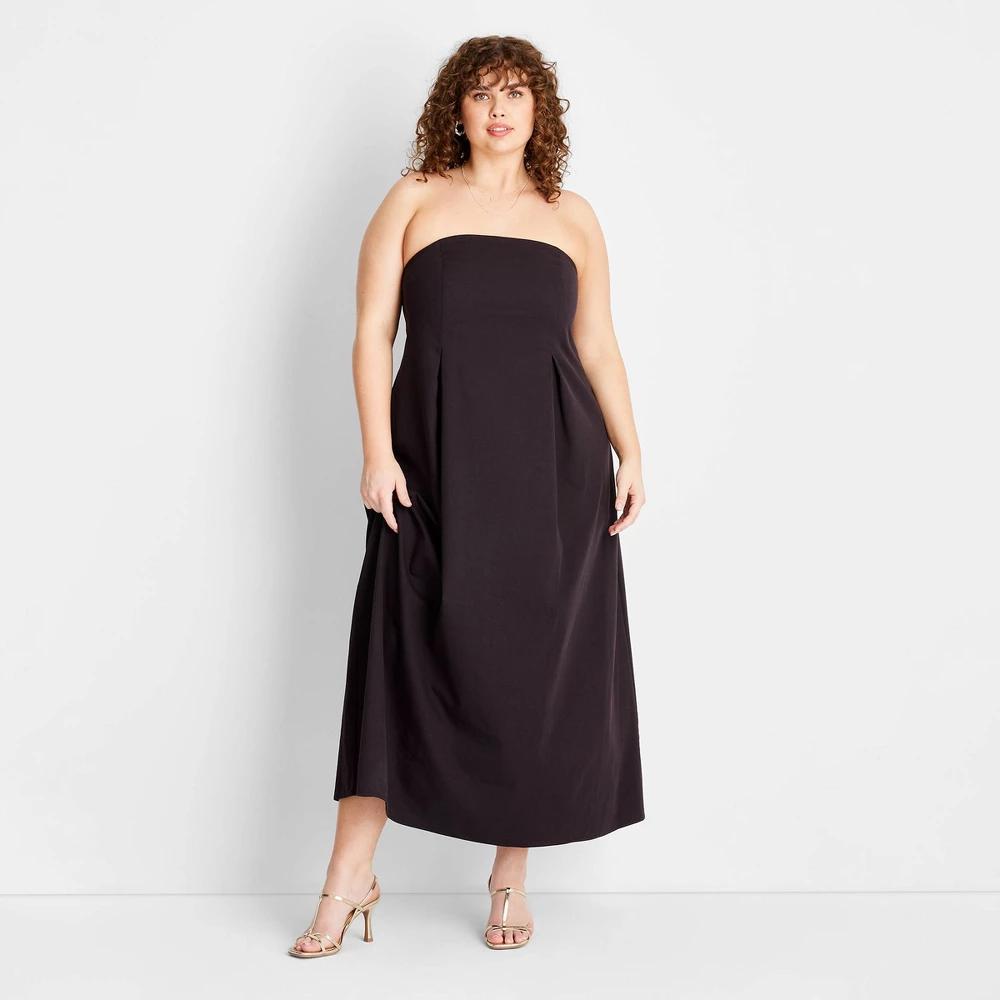 Womens Strapless Column Ankle Length Dress - Future Collective with Jenee Naylor Dark Brown 22 Product Image