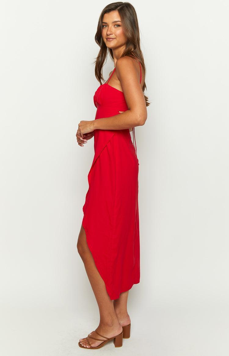 Kirrily Red Midi Dress Product Image