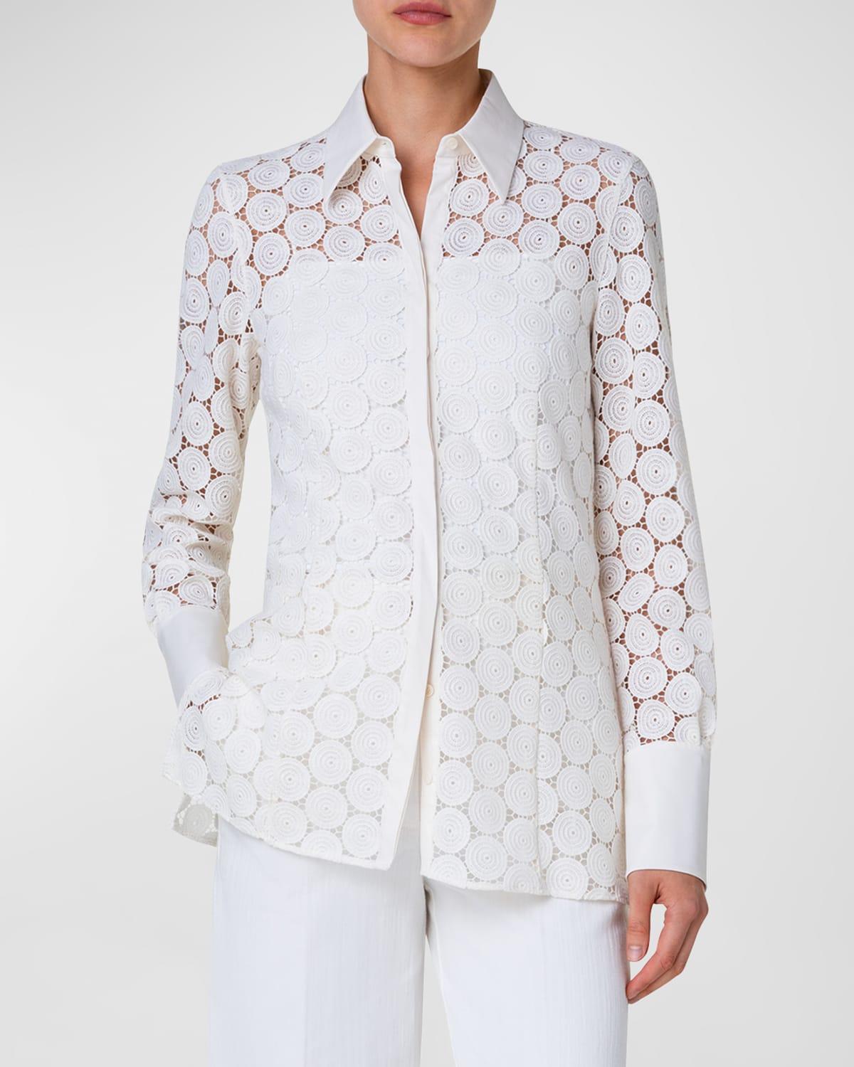 Akris punto Guipure Lace Button-Up Shirt product image