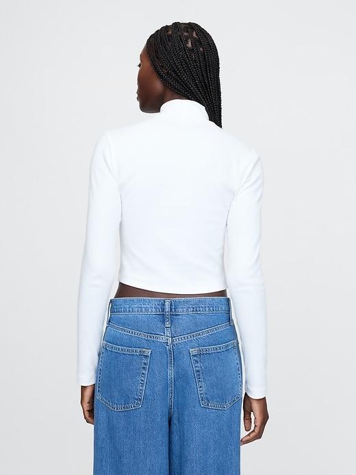 Modern Cropped Mockneck Shirt Product Image