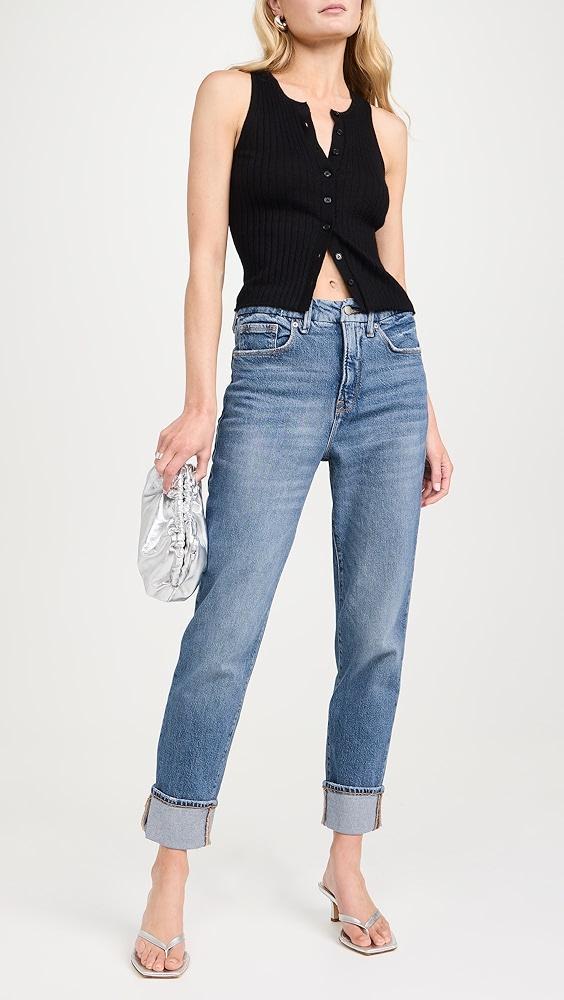 Good American The Weekender Cuffed Jeans | Shopbop Product Image