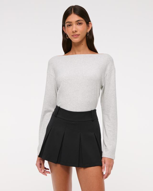 Long-Sleeve Cozy Lounge Knit Tuckable Slash Tee Product Image