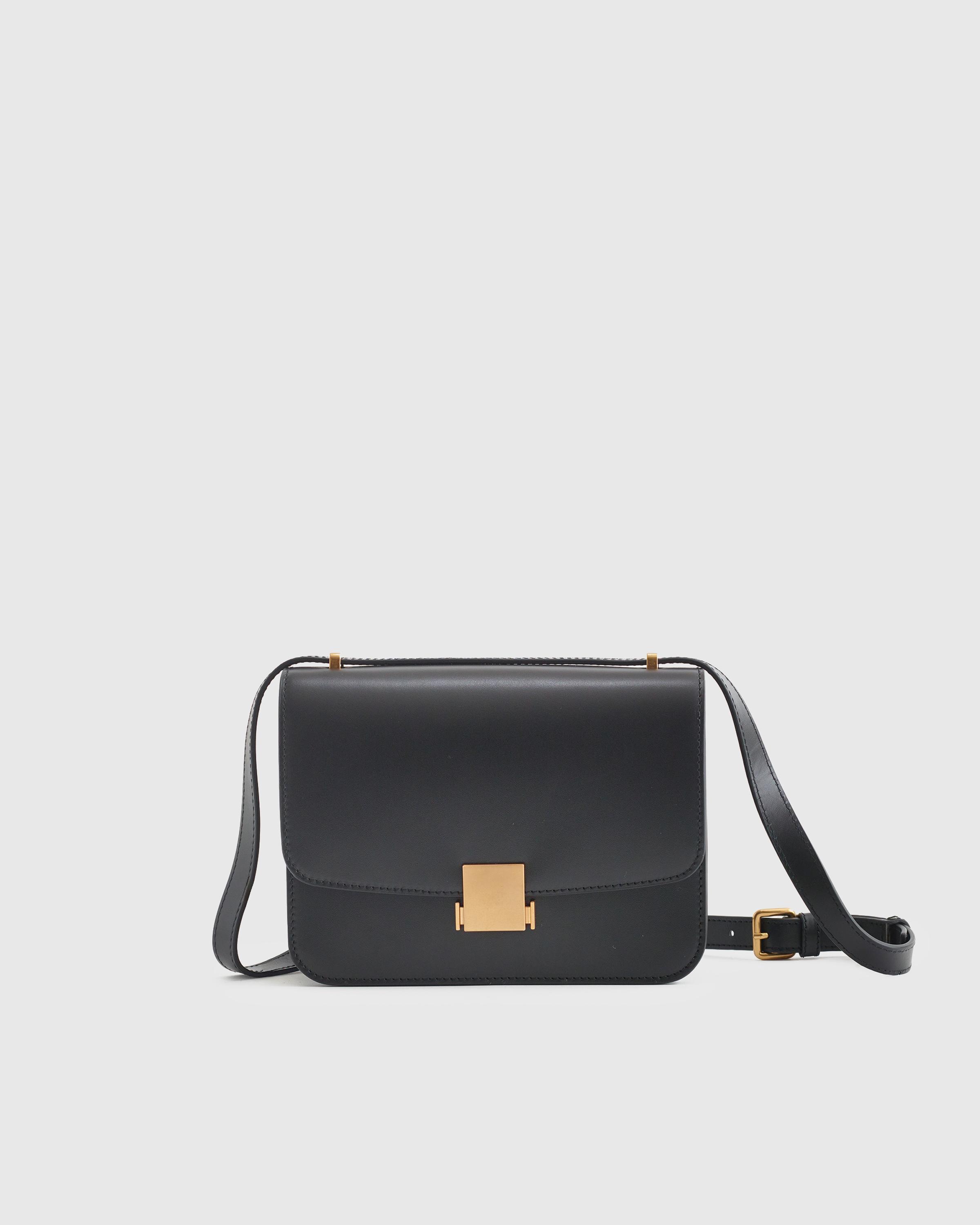 Italian Leather Box Shoulder Bag Product Image