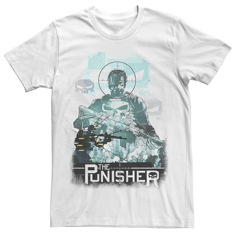 Mens Marvel The Punisher Crosshairs Portrait Graphic Tee White Product Image