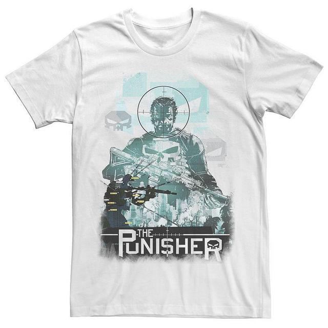 Mens Marvel The Punisher Crosshairs Portrait Graphic Tee White Product Image