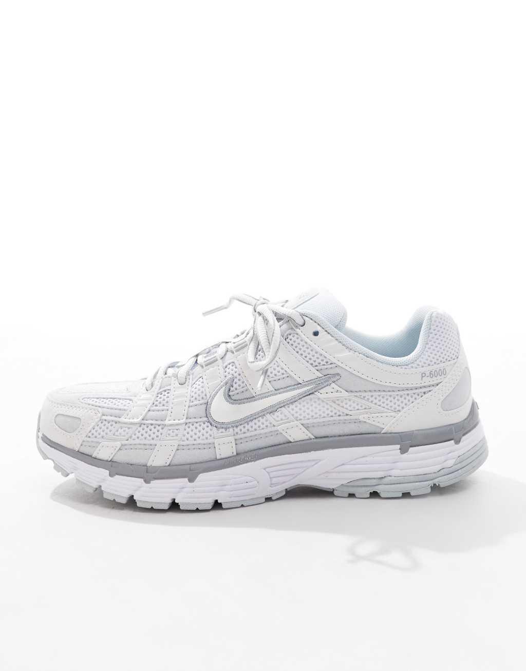 Nike P-6000 sneakers in white and silver Product Image