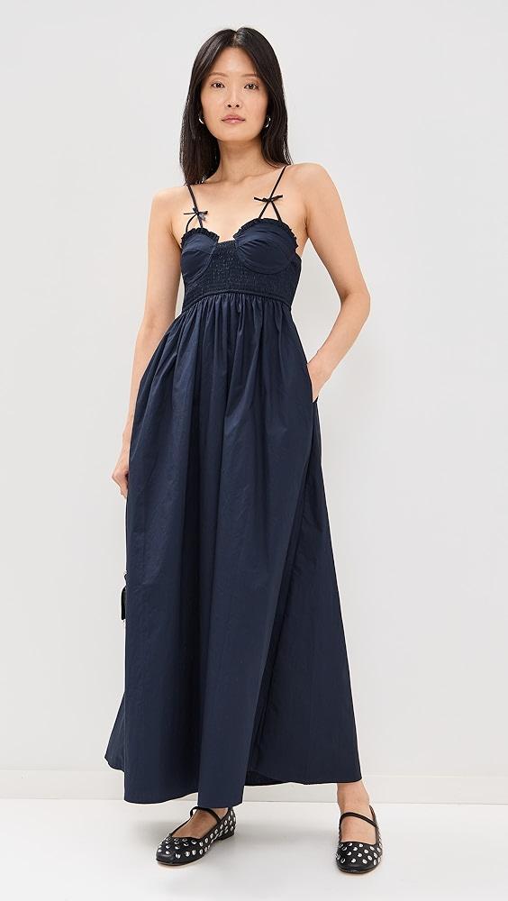 Moon River Sleeveless Bustier Midi Dress | Shopbop Product Image