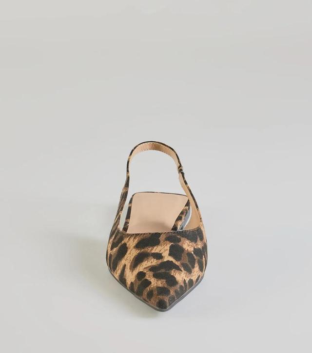 Untamed Chic Leopard Print Pointy Flats Product Image