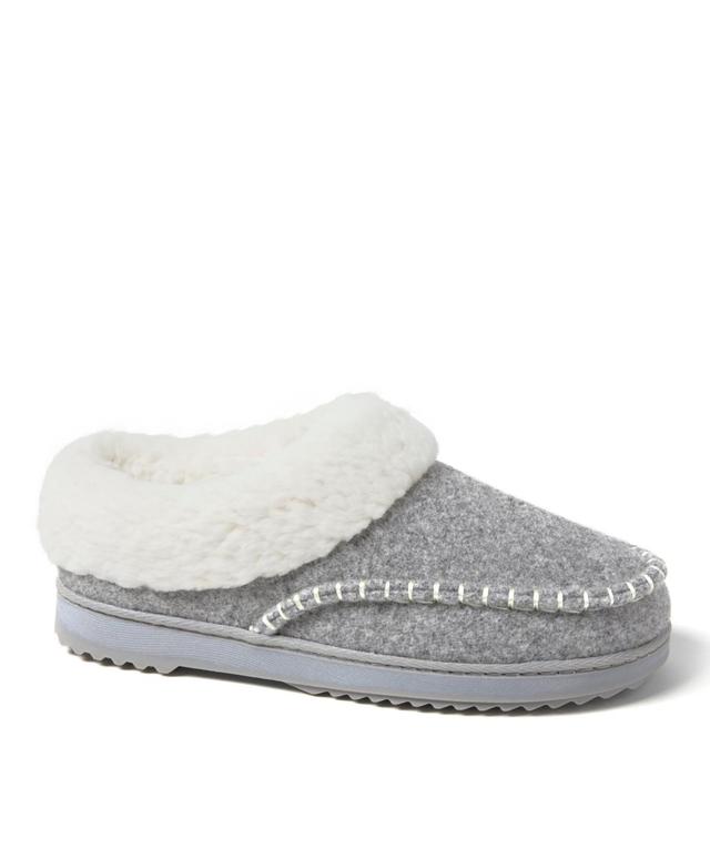 Dearfoams Nyla Felted Womens Clog Slippers Light Grey Gray Product Image