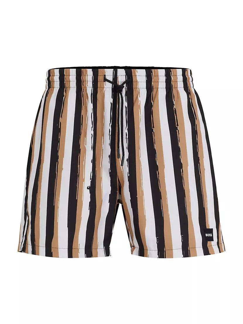 Striped Swim Shorts In Quick-Drying Fabric Product Image