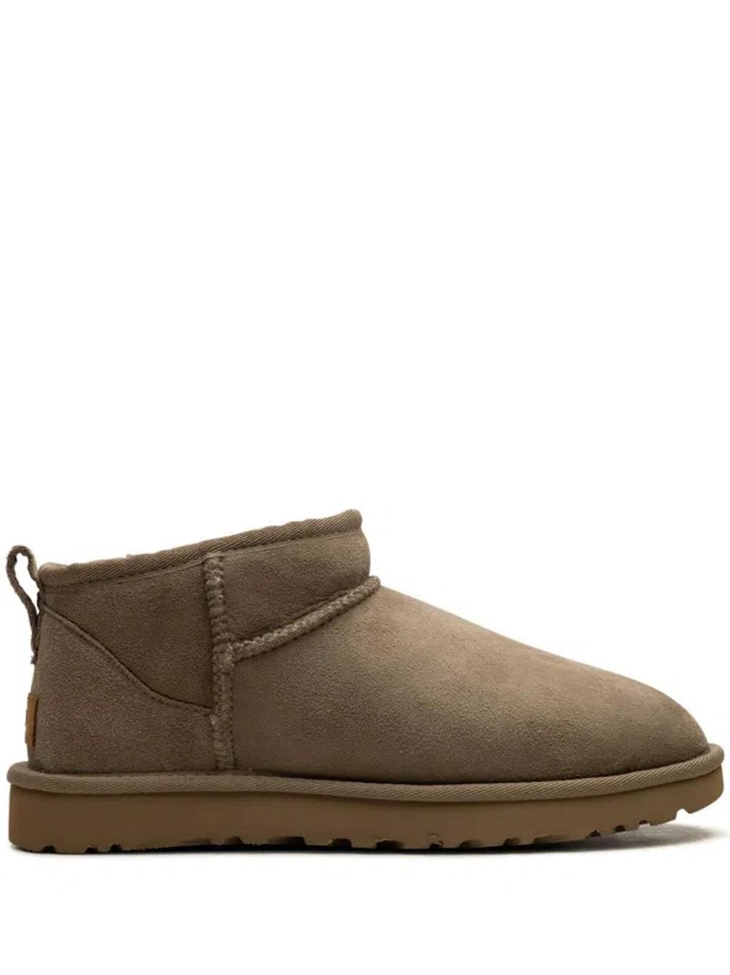 Classic Ultra Mini Suede Boots In Grey Product Image