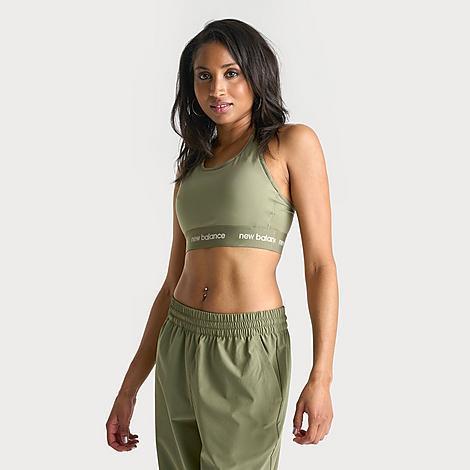 New Balance Womens Tape Logo Medium-Support Sports Bra Product Image