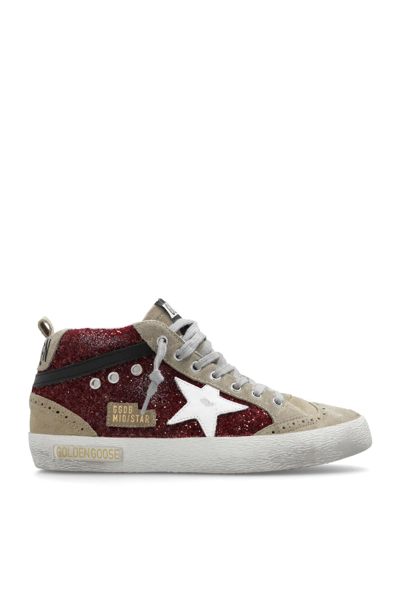 GOLDEN GOOSE Mid Star Classic In Burgundy Product Image