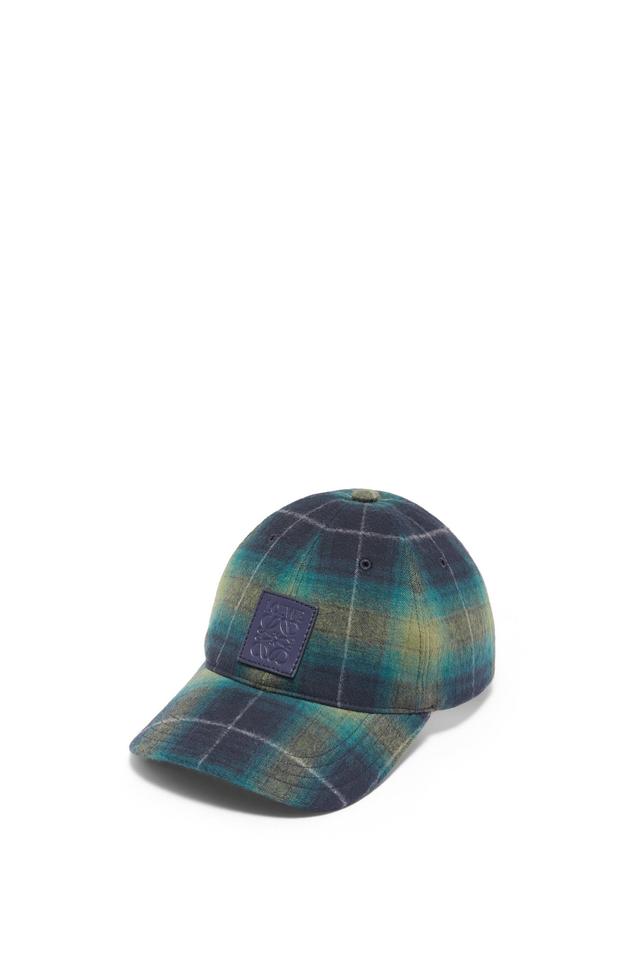 Patch cap in tartan wool Product Image