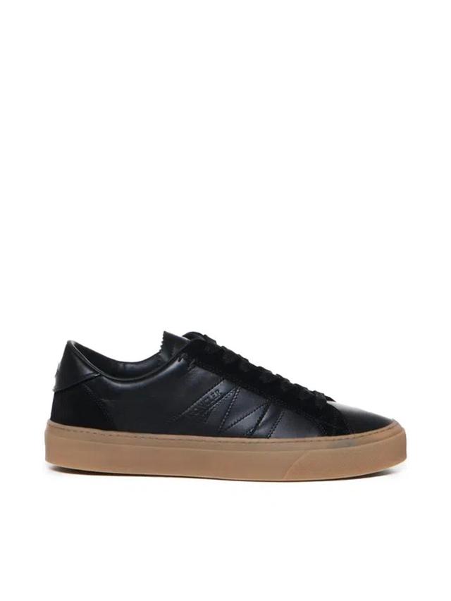 MONCLER Monaco2 Sneaker In Black, Biscuit Product Image