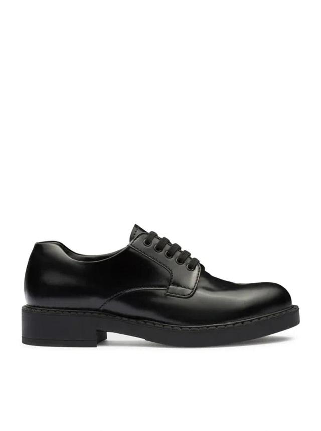 Black Leather Lace-up Shoes Product Image