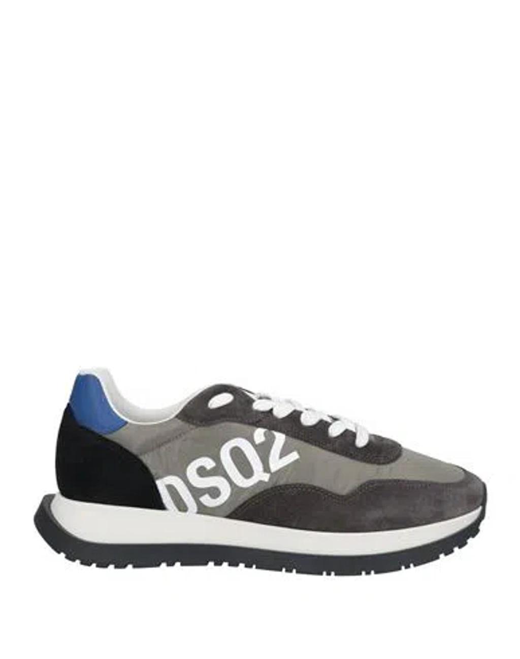 DSQUARED2 Man Sneakers Charcoal Size 6 Soft Leather, Textile Fibers In Grey Product Image