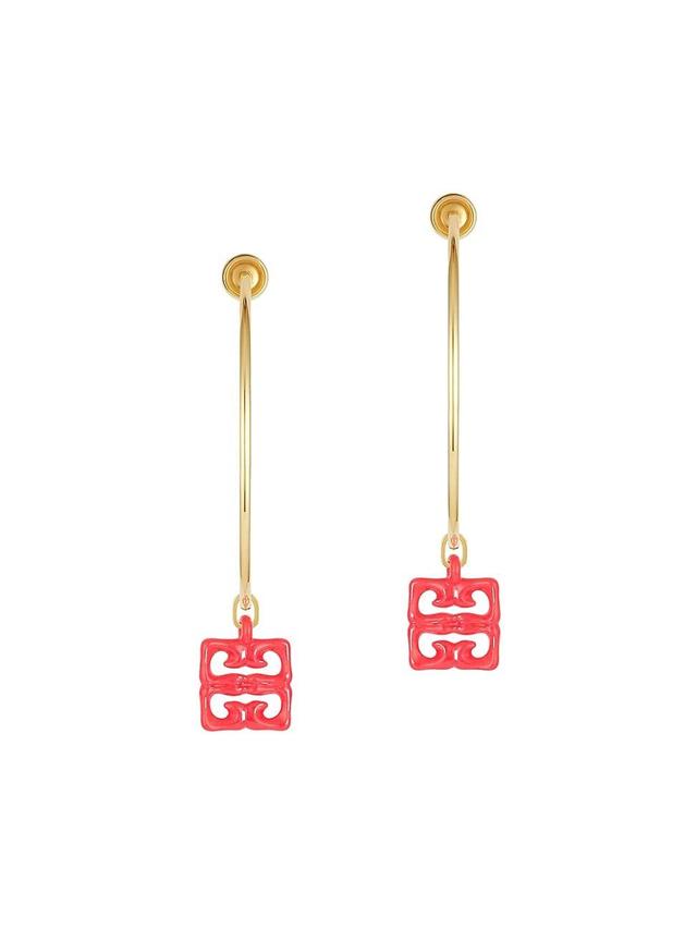 Womens 4G Liquid Earrings in Metal and Resin Product Image