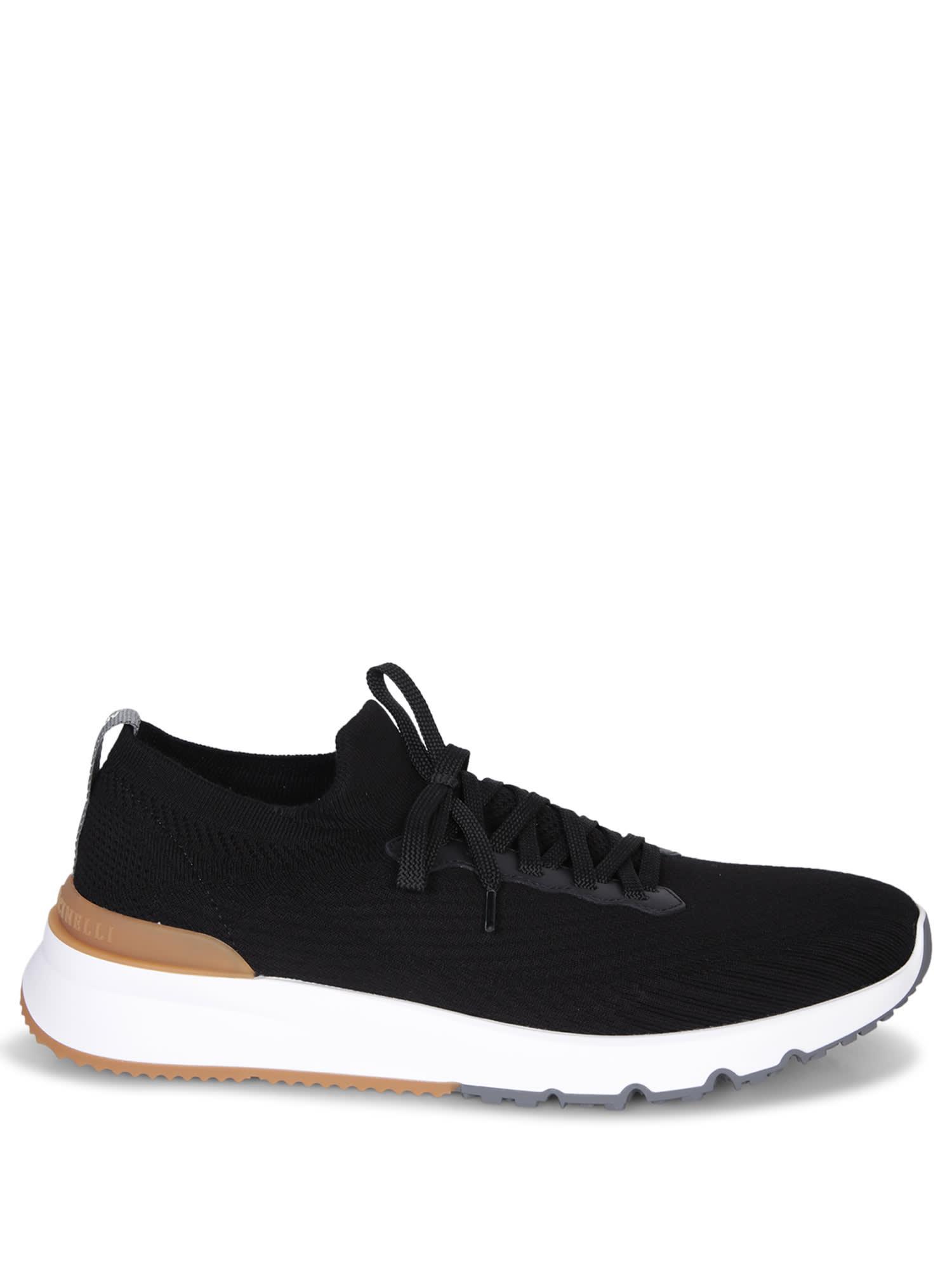 BRUNELLO CUCINELLI Black Leather Sneakers Product Image